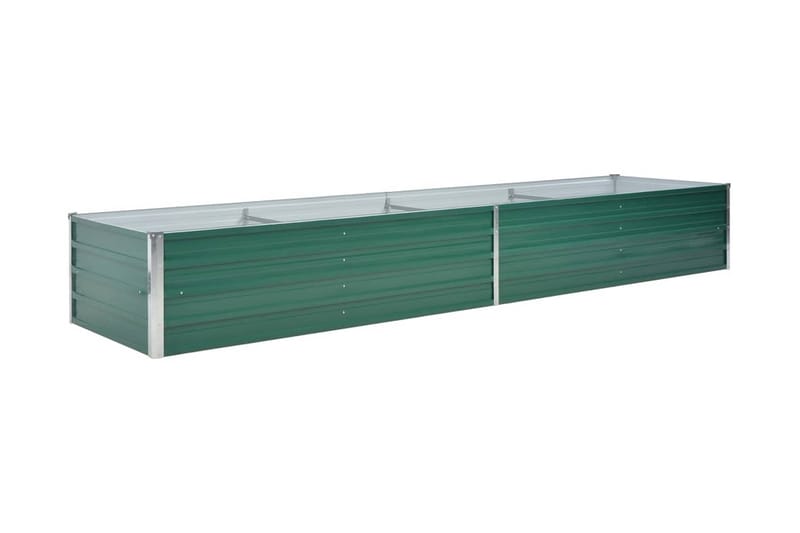 Odlingslåda upphöjd galvaniserat stål 320x80x45 cm grön - Grön - Utemöbler - Övrigt utemöbler - Tillbehör utomhus - Utomhuskrukor