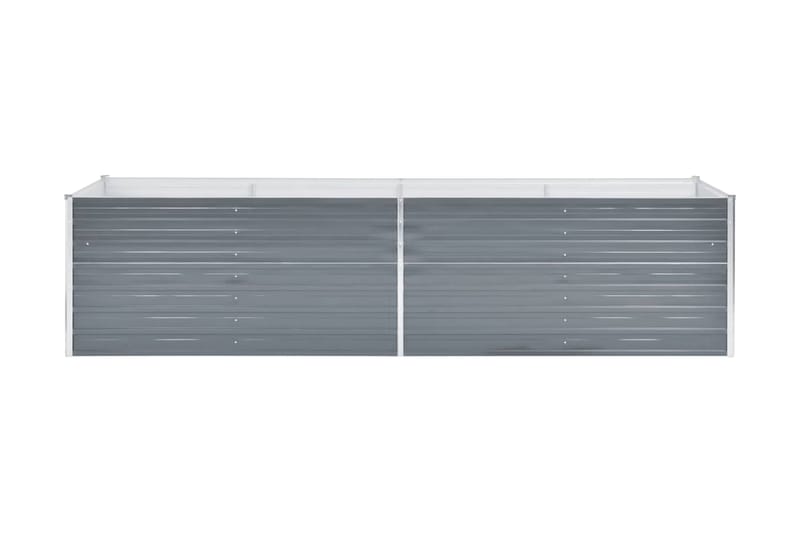 Odlingslåda upphöjd galvaniserat stål 320x80x77 cm grå - Grå - Utemöbler - Övrigt utemöbler - Tillbehör utomhus - Utomhuskrukor