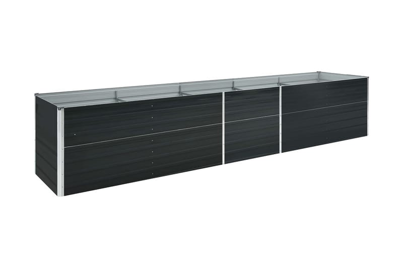 Odlingslåda upphöjd galvaniserat stål 400x80x45 cm antracit - Grå - Utemöbler - Övrigt utemöbler - Tillbehör utomhus - Utomhuskrukor