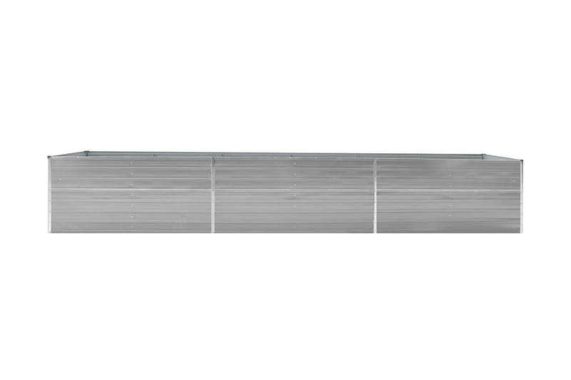 Odlingslåda upphöjd galvaniserat stål 480x80x45 cm grå - Grå - Utemöbler - Övrigt utemöbler - Tillbehör utomhus - Utomhuskrukor