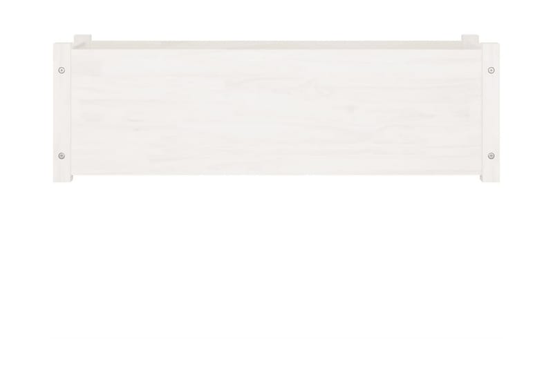 Odlingslådor 2 st vit 100x31x31 cm massiv furu - Vit - Utemöbler - Övrigt utemöbler - Tillbehör utomhus - Utomhuskrukor