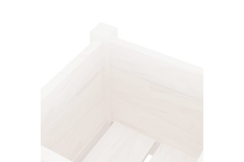 Odlingslådor 2 st vit 31x31x70 cm massiv furu - Vit - Utemöbler - Övrigt utemöbler - Tillbehör utomhus - Utomhuskrukor