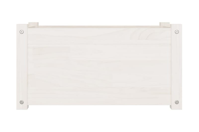 Odlingslådor 2 st vit 60x31x31 cm massiv furu - Vit - Utemöbler - Övrigt utemöbler - Tillbehör utomhus - Utomhuskrukor