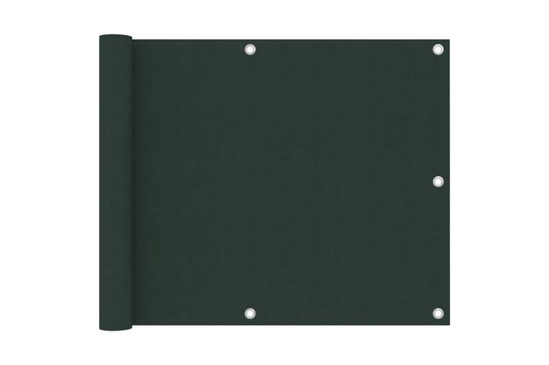 Balkongskärm mörkgrön 75x300 cm oxfordtyg - Grön - Utemöbler - Solskydd - Balkongskydd