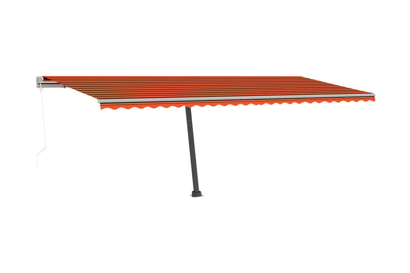 Fristående automatisk markis 600x300 cm orange/brun - Orange - Utemöbler - Solskydd - Markiser