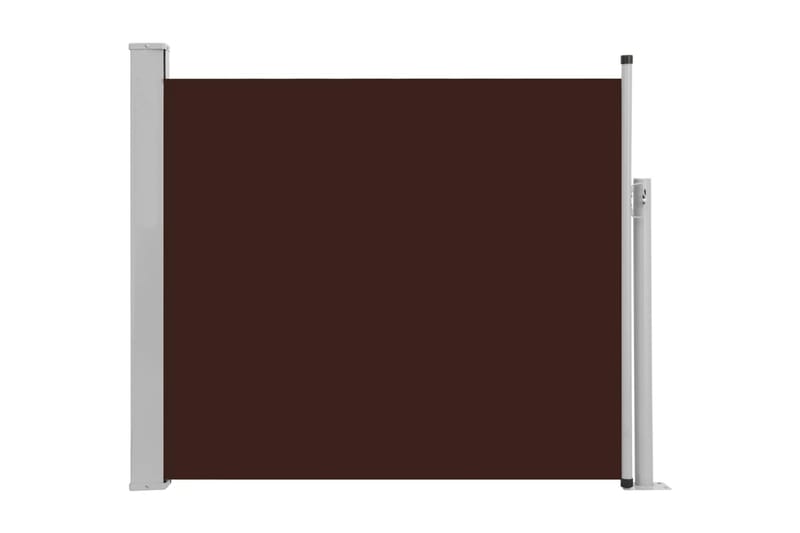 Infällbar sidomarkis 100x300 cm brun