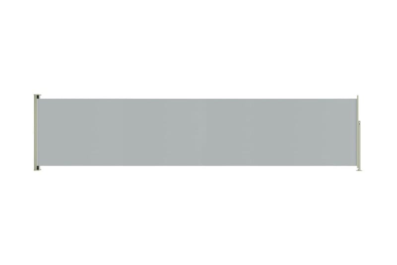Infällbar sidomarkis 117x500 cm grå - Grå - Utemöbler - Balkong - Säkerhet & vindskydd balkong - Balkongskydd & insynsskydd balkong