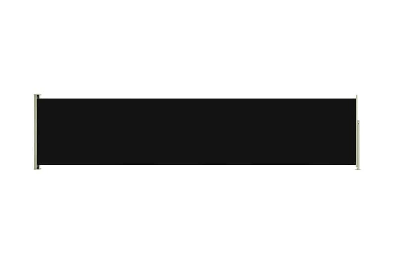 Infällbar sidomarkis 117x500 cm svart - Svart - Utemöbler - Balkong - Säkerhet & vindskydd balkong - Balkongskydd & insynsskydd balkong