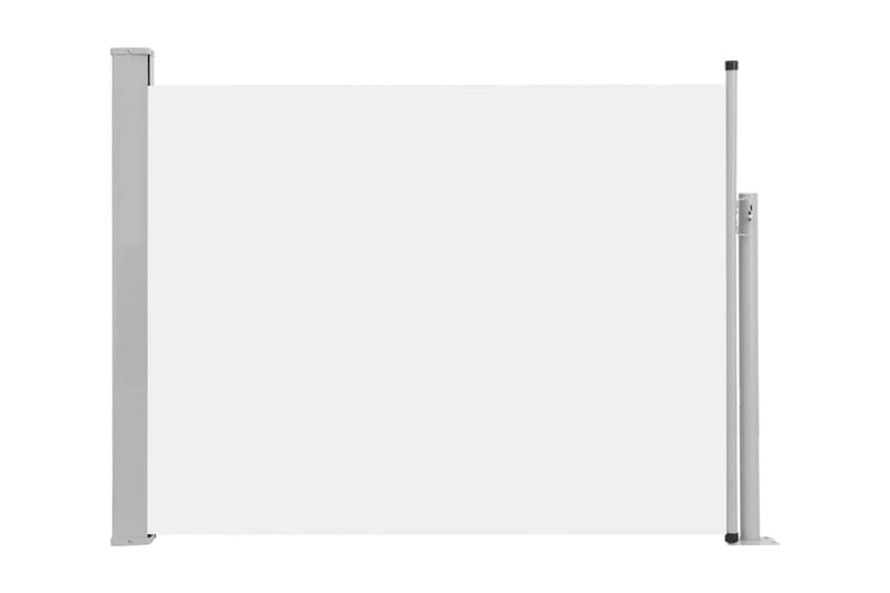 Infällbar sidomarkis 140x500 cm gräddvit - Vit - Utemöbler - Balkong - Säkerhet & vindskydd balkong - Balkongskydd & insynsskydd balkong
