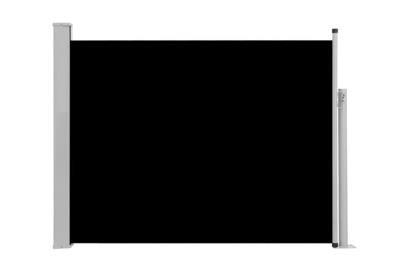 Infällbar sidomarkis 140x500 cm svart - Svart - Utemöbler - Balkong - Säkerhet & vindskydd balkong - Balkongskydd & insynsskydd balkong