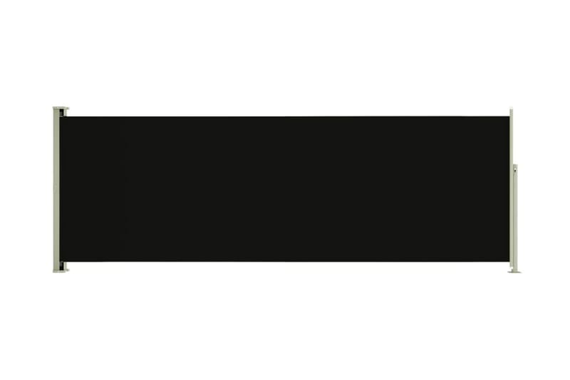 Infällbar sidomarkis 180x500 cm svart - Svart - Utemöbler - Balkong - Säkerhet & vindskydd balkong - Balkongskydd & insynsskydd balkong