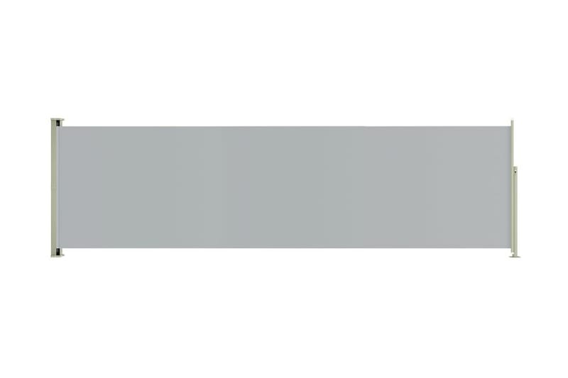 Infällbar sidomarkis 180x600 cm grå - Grå - Utemöbler - Balkong - Säkerhet & vindskydd balkong - Balkongskydd & insynsskydd balkong