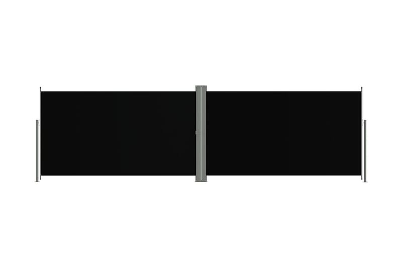 Infällbar sidomarkis 180x600 cm svart - Svart - Utemöbler - Balkong - Säkerhet & vindskydd balkong - Balkongskydd & insynsskydd balkong