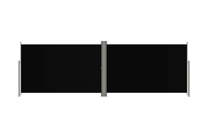 Infällbar sidomarkis 200x600 cm svart - Svart - Utemöbler - Solskydd - Markiser