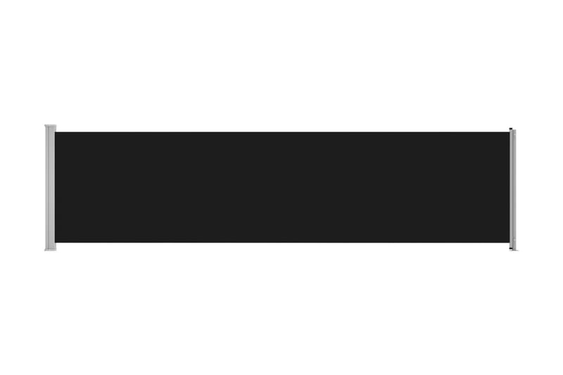 Infällbar sidomarkis 600x160 cm svart - Svart - Utemöbler - Balkong - Säkerhet & vindskydd balkong - Balkongskydd & insynsskydd balkong