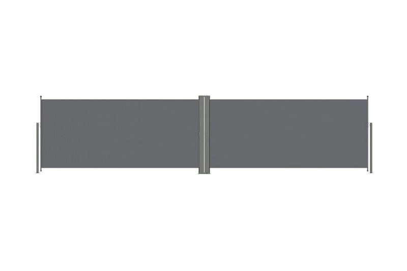 Infällbar sidomarkis antracit 140x600 cm - Grå - Utemöbler - Balkong - Säkerhet & vindskydd balkong - Balkongskydd & insynsskydd balkong
