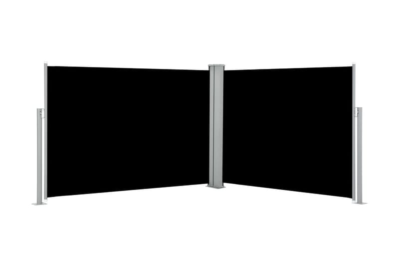 Infällbar sidomarkis svart 100x1000 cm - Svart - Utemöbler - Balkong - Säkerhet & vindskydd balkong - Balkongskydd & insynsskydd balkong