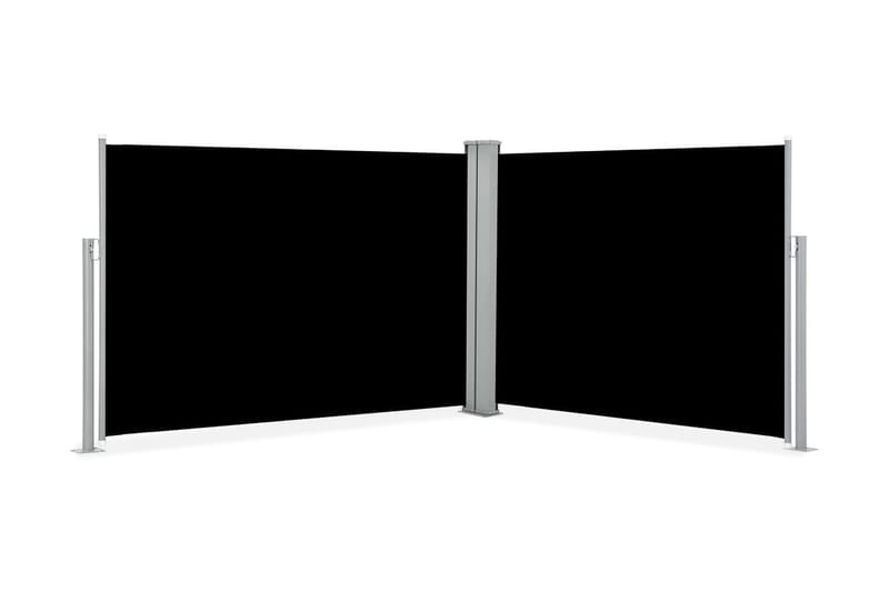Infällbar sidomarkis svart 120x1000 cm - Svart - Utemöbler - Solskydd - Markiser - Balkongmarkis