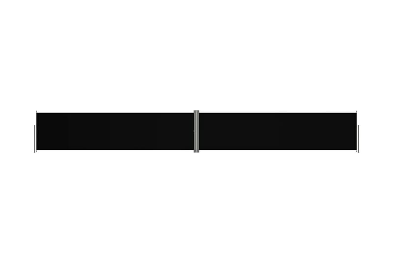 Infällbar sidomarkis svart 160x1200 cm - Svart - Utemöbler - Balkong - Säkerhet & vindskydd balkong - Balkongskydd & insynsskydd balkong