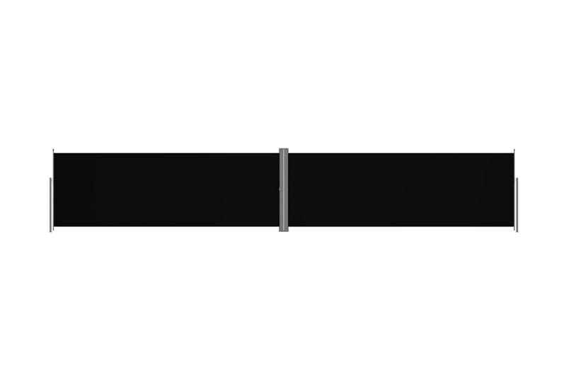 Infällbar sidomarkis svart 180x1000 cm - Svart - Utemöbler - Balkong - Säkerhet & vindskydd balkong - Balkongskydd & insynsskydd balkong
