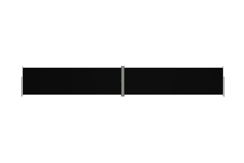 Infällbar sidomarkis svart 180x1200 cm - Svart - Utemöbler - Solskydd - Markiser