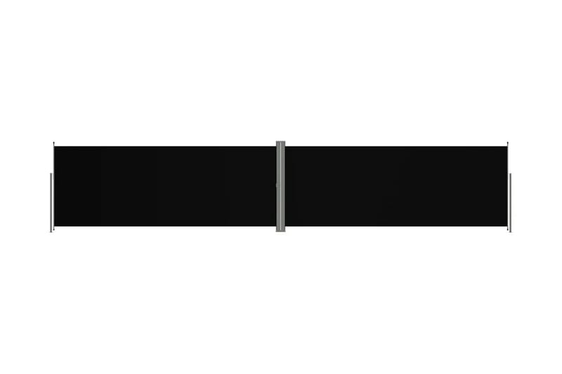 Infällbar sidomarkis svart 200x1000 cm - Svart - Utemöbler - Balkong - Säkerhet & vindskydd balkong - Balkongskydd & insynsskydd balkong