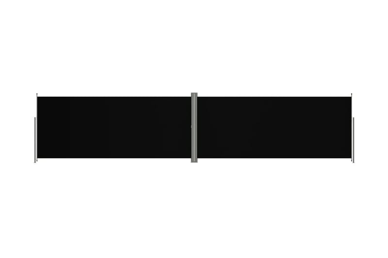 Infällbar sidomarkis svart 220x1000 cm - Svart - Utemöbler - Balkong - Säkerhet & vindskydd balkong - Balkongskydd & insynsskydd balkong