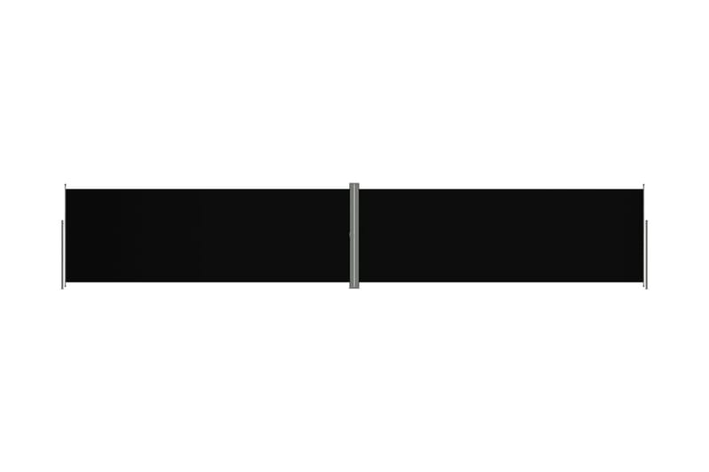Infällbar sidomarkis svart 220x1200 cm - Svart - Utemöbler - Balkong - Säkerhet & vindskydd balkong - Balkongskydd & insynsskydd balkong
