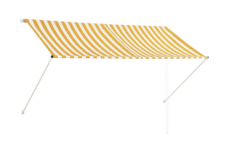 Markis 250x150 cm gul och vit - Flerfärgad - Utemöbler - Solskydd - Markiser