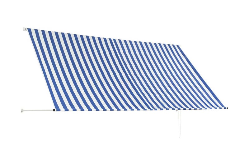 Markis 300x150 cm blå och vit - Flerfärgad - Utemöbler - Solskydd - Markiser - Fönstermarkis