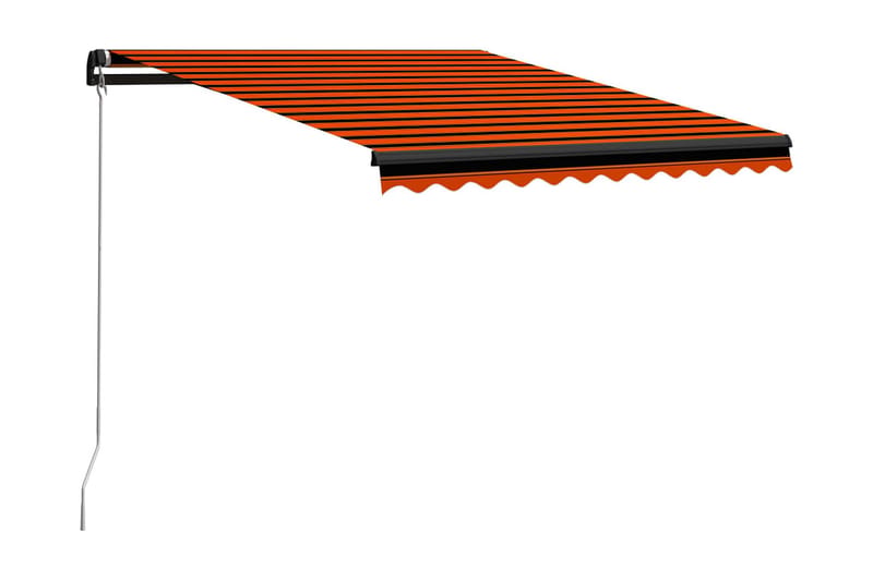 Markis manuellt infällbar 300x250 cm orange och brun - Orange - Utemöbler - Solskydd - Markiser