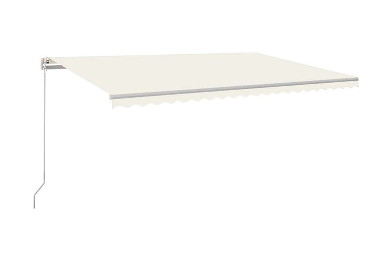 Markis manuellt infällbar 500x350 cm gräddvit - Vit - Utemöbler - Solskydd - Markiser