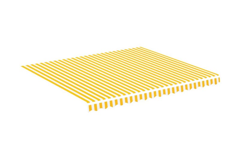 Markisväv gul och vit 4x3,5 m - Gul - Utemöbler - Solskydd - Markiser - Markistillbehör - Markisväv & markistyg