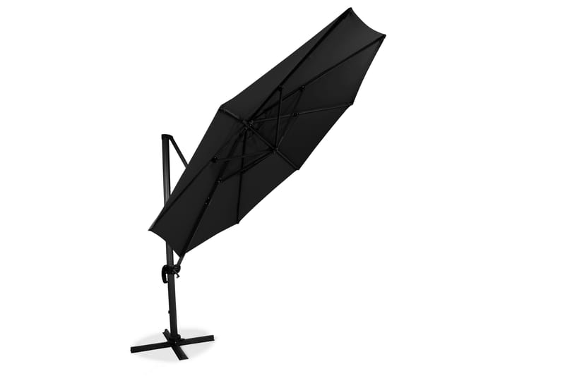 Hillerstorp Hängparasoll XL 350cm - Svart - Utemöbler - Solskydd - Parasoll - Hängparasoll & frihängande parasoll