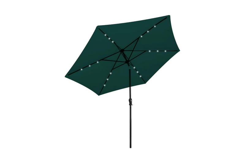 LED Frihängande parasoll 3 m grönt - Grön - Utemöbler - Solskydd - Parasoll
