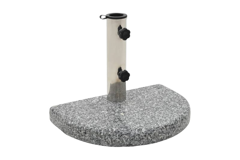 Parasollfot granit 10 kg halvrund grå - Grå - Utemöbler - Solskydd - Parasoll - Parasollfot