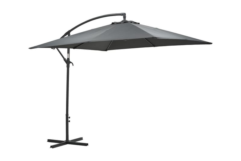 Corfu Parasoll 250x250 cm Svart/Mörkgrå - Garden Impressions - Utemöbler - Solskydd - Parasoll - Hängparasoll & frihängande parasoll