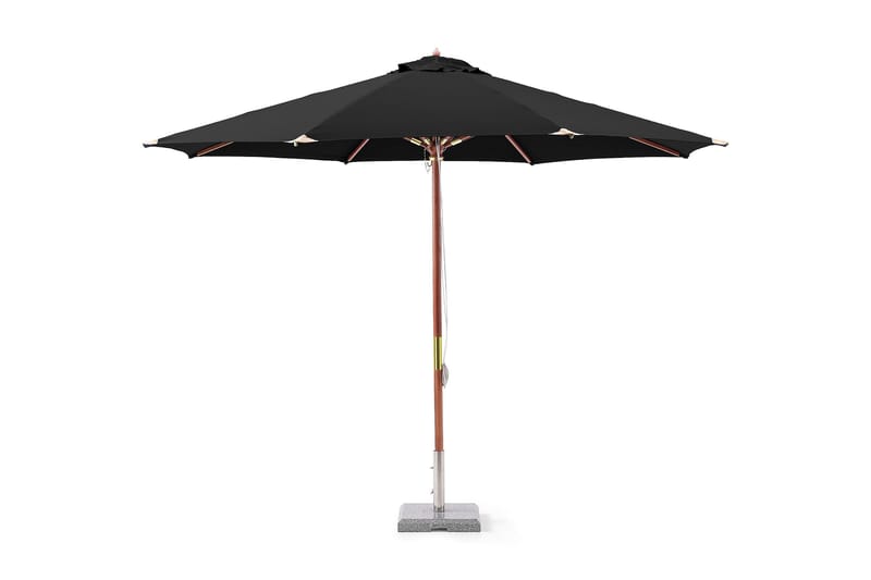 Hillerstorp Lyxparasoll trä 335 cm - Svart - Utemöbler - Solskydd - Parasoll - Hängparasoll & frihängande parasoll