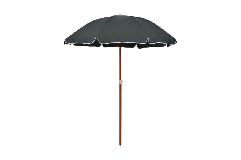 Parasoll med stålstång 180 cm antracit - Grå - Utemöbler - Solskydd - Parasoll