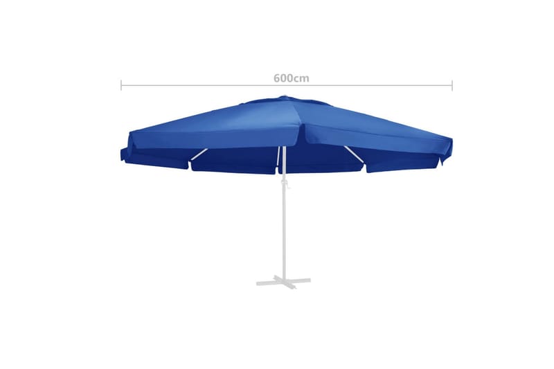 Reservtyg för parasoll azurblå 600 cm - Blå - Utemöbler - Solskydd - Parasoll