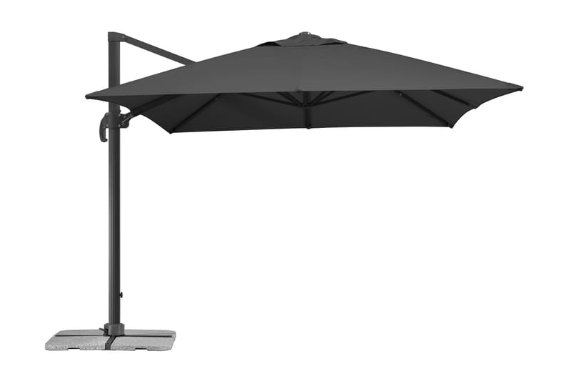 Rhodos Grande Parasoll Antracit - Antracit - Utemöbler - Solskydd - Parasoll - Hängparasoll & frihängande parasoll