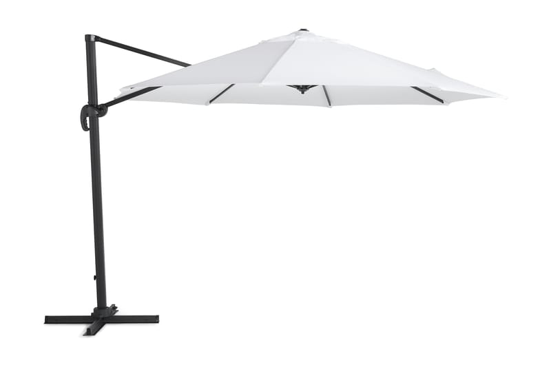 Vienna Lyx Parasoll 350 cm - Vit/Svart - Utemöbler - Solskydd - Parasoll - Hängparasoll & frihängande parasoll