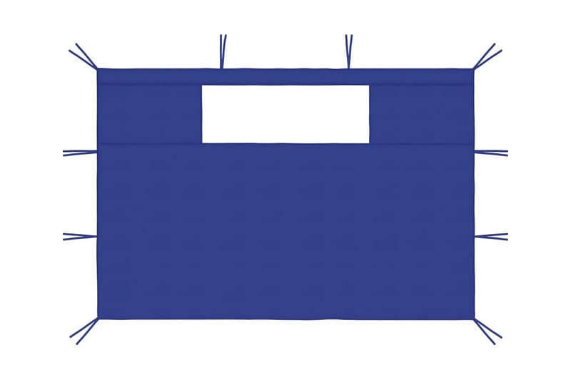 Sidoväggar med fönster till partytält 2 st blå - Blå - Utemöbler - Solskydd - Paviljong - Paviljongväggar