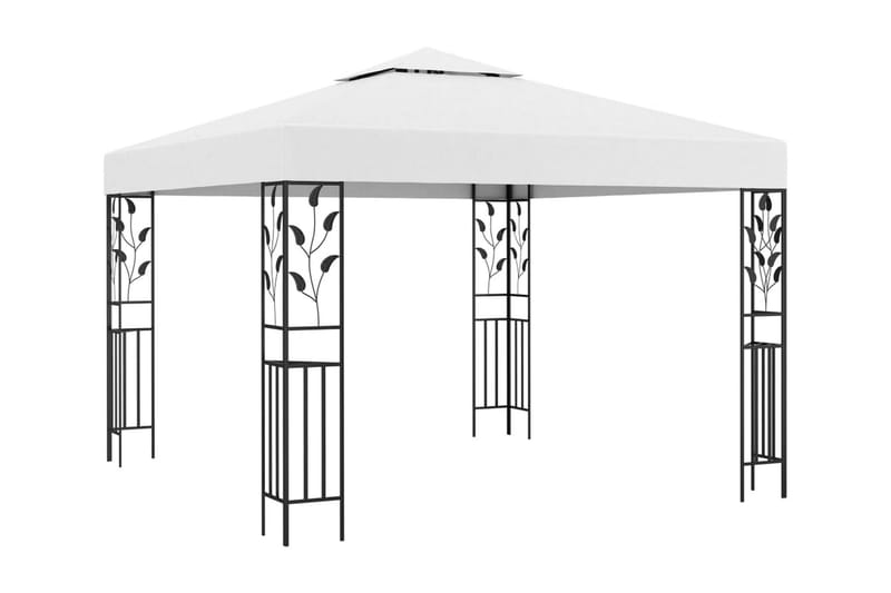 Paviljong 3x3 m vit 180 g/m² - Vit - Utemöbler - Solskydd - Paviljong - Paviljong med tak