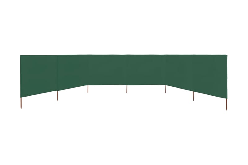 Vindskydd 6 paneler tyg 800x80 cm grön - Grön - Utemöbler - Solskydd - Skärmskydd & vindskydd - Skärm