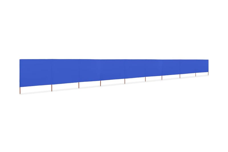 Vindskydd 9 paneler tyg 1200x80 cm azurblå - Blå - Utemöbler - Solskydd - Skärmskydd & vindskydd