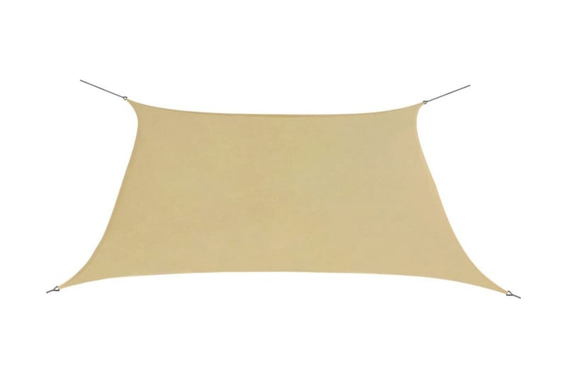 Solsegel Oxfordtyg fyrkantigt 2x2 m beige