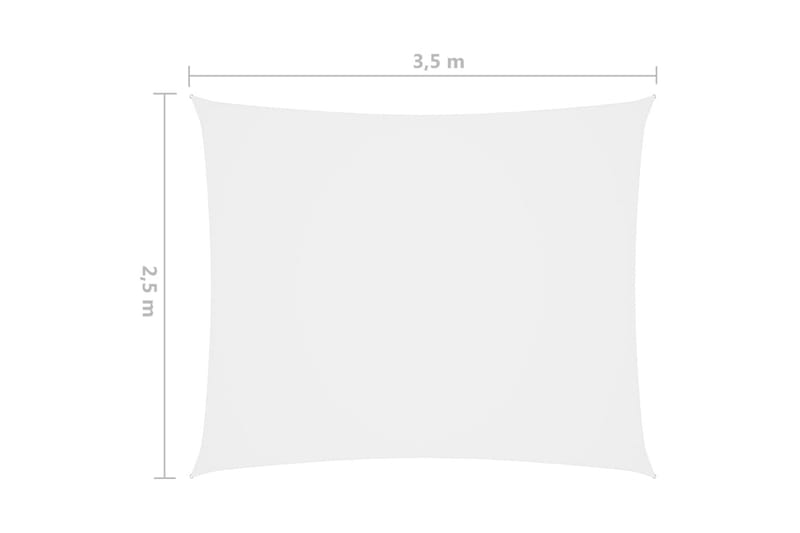 Solsegel oxfordtyg rektangulärt 2,5x3,5 m vit - Vit - Utemöbler - Solskydd - Solsegel