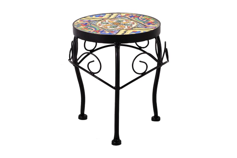 Morocco Blompiedestal - Svart/Flerfärgad - Möbler - Bord & matgrupper - Avlastningsbord - Brickbord & småbord