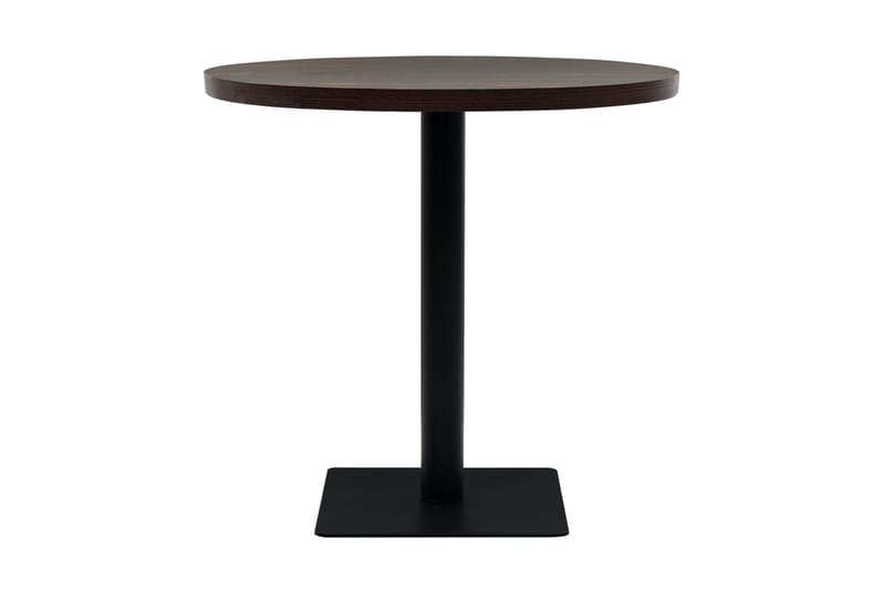 Bistrobord MDF och stål rund 80x75 cm mörk aska - Brun - Utemöbler - Utebord & trädgårdsbord - Cafebord